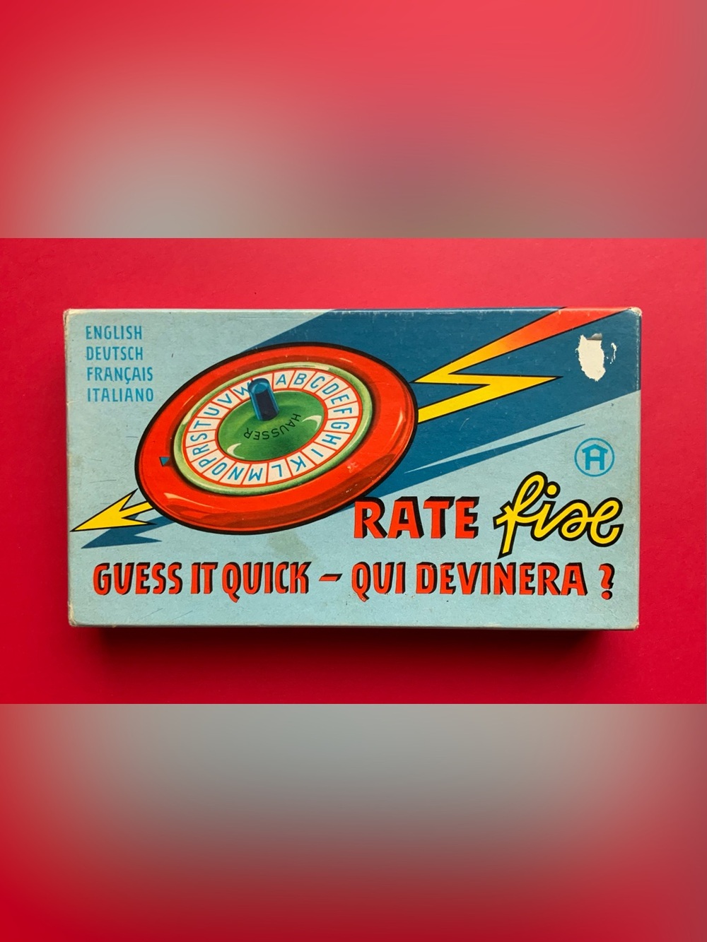 Vintage 50s Multilingual Board Game with Spinner